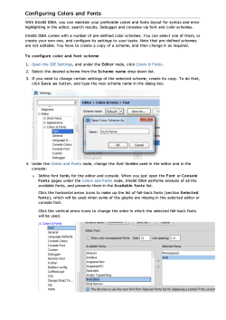 Configuring Colors and Fonts