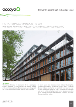 Prestigious Renovation Project of German Embassy in