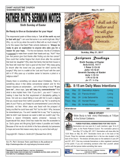 Scripture Readings 8:15 am Daily Mass Intentions