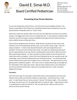 Preventing Strep Throat Infections