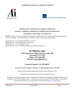 AUTHORIZED FEDERAL SUPPLY SERVICE