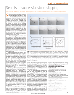 The revealed secrets of stone skipping - ENS-phys
