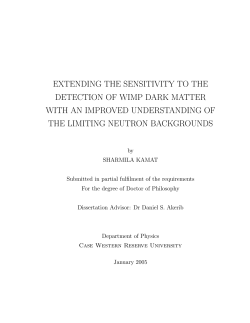 extending the sensitivity to the detection of wimp dark matter with an
