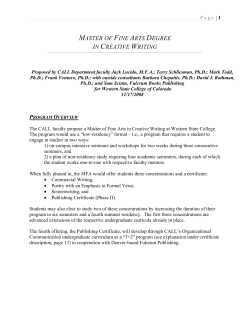 master of fine arts degree in creative writing