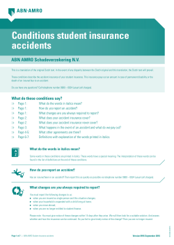 Conditions student insurance accidents