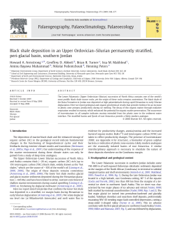 Black shale deposition in an Upper Ordovician&ndash;Silurian