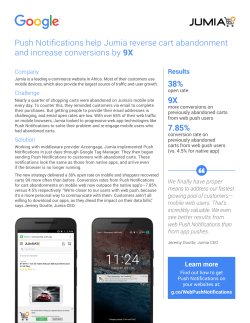Push Notifications help Jumia reverse cart abandonment and