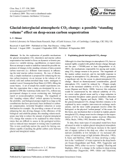Glacial-interglacial atmospheric CO2 change