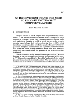 Inconvenient Truth: The Need to Educate Emotionally Competent