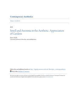 Smell and Anosmia in the Aesthetic: Appreciation of Gardens