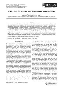 ENSO and the South China Sea summer monsoon onset