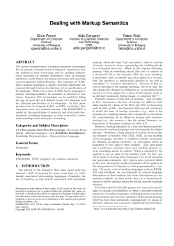 Dealing with Markup Semantics