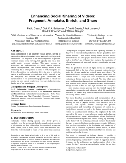 Enhancing Social Sharing of Videos: Fragment, Annotate, Enrich