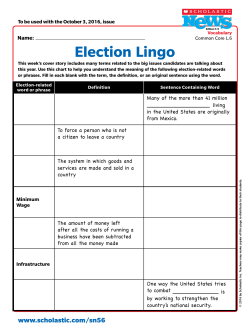 Election Lingo