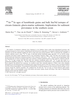 Ar/ Ar ages of hornblende grains and bulk Sm/Nd isotopes of circum
