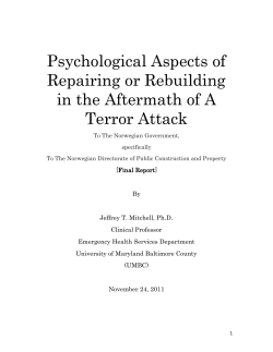 Psychological Aspects of Repairing or Rebuilding