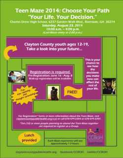 Teen Maze 2014 - Clayton County Board of Health