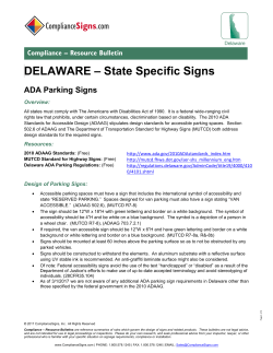DELAWARE &ndash; State Specific Signs