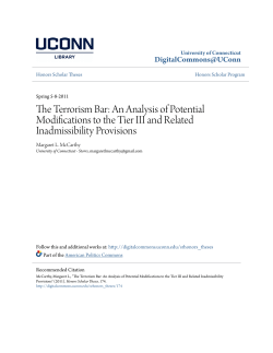 The Terrorism Bar: An Analysis of Potential Modifications to the Tier