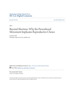 Beyond Abortion: Why the Personhood Movement Implicates
