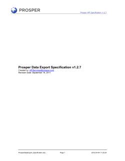 Prosper Data Export Specification v1.2.6