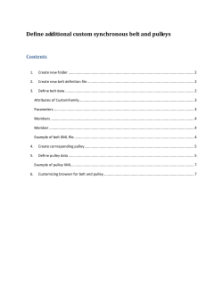 Define additional custom synchronous belt and pulleys