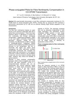 PDF (Phase-conjugated pilots for fibre nonlinearity compensation in
