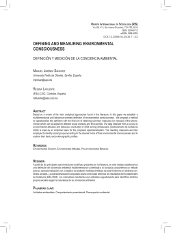 Defining and measuring environmental consciousness