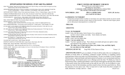 opportunities for service, study and fellowship