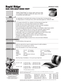 Rapid Ridge Data Sheet