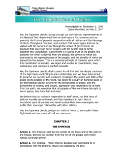 THE CONSTITUTION OF JAPAN