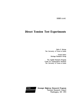direct tension test experiments