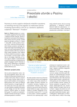 Preostale utvrde u Pazinu i okolici