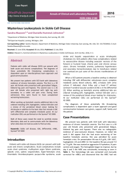 Mysterious Leukocytosis in Sickle Cell Disease