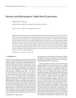 Dynamo and Hydromagnetic Liquid Metal Experiments