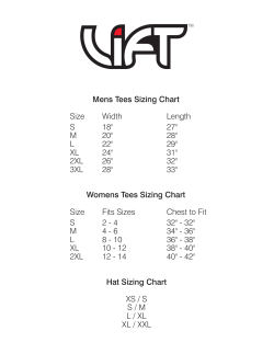 Mens Tees Sizing Chart Size Width Length S 18" 27"