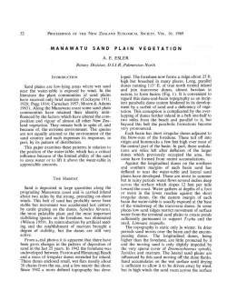 MANAWATU S~ND PLAIN VEGETATION