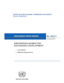 Empowering women for sustainable development