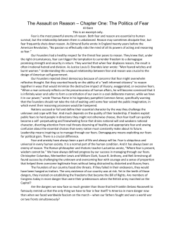 The Assault on Reason &ndash; Chapter One: The Politics of Fear