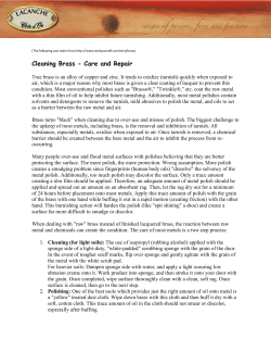 Cleaning Brass - Care and Repair