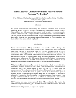 Use of Electronic Calibration Units for Vector-Network