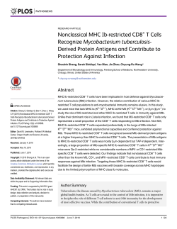 Nonclassical MHC Ib-restricted CD8+ T Cells Recognize