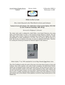 Hitler in the Levant