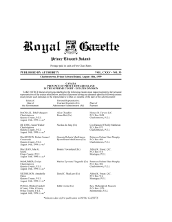 August 14, 1999 - PrinceEdwardIsland.ca