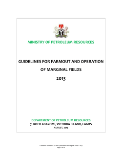guidance notes for nigerian 2013 marginal fields bid round