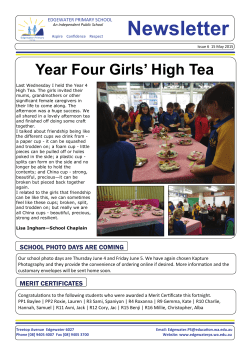 Newsletter - Edgewater Primary School