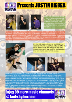 Presents JUSTIN BIEBER
