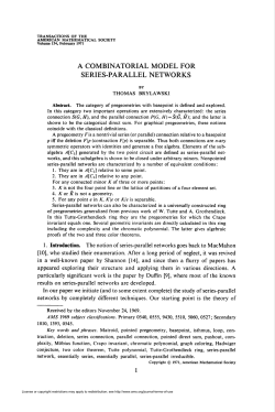 series-parallel networks - American Mathematical Society