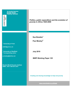 Politics, public expenditure and the evolution of poverty in