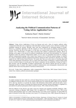 Analyzing the Political Communication Patterns of Voting Advice